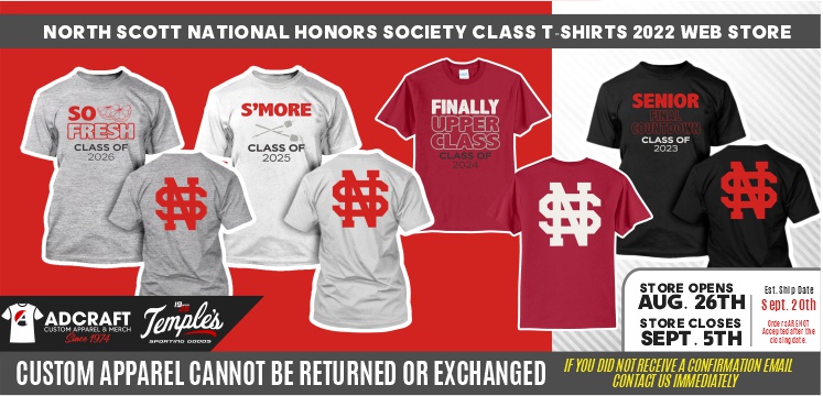Read more about the article North Scott National Honors Society Class T-Shirts 2022