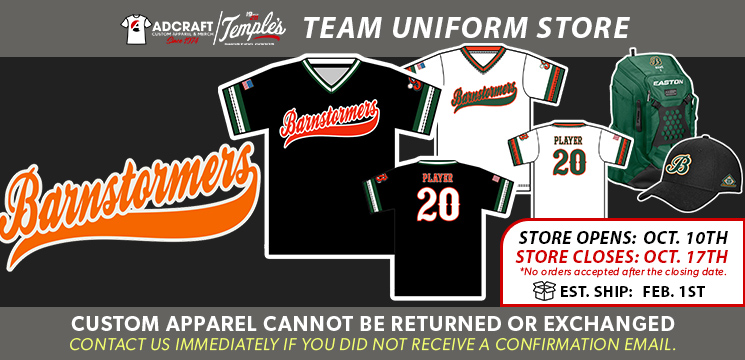 Read more about the article Barnstormer Baseball 2023 Team Uniforms