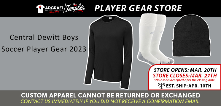Read more about the article Central Dewitt Boys Soccer Player Gear 2023