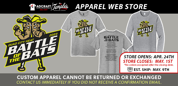 Read more about the article QC Heat Battle of the Bats tournament apparel