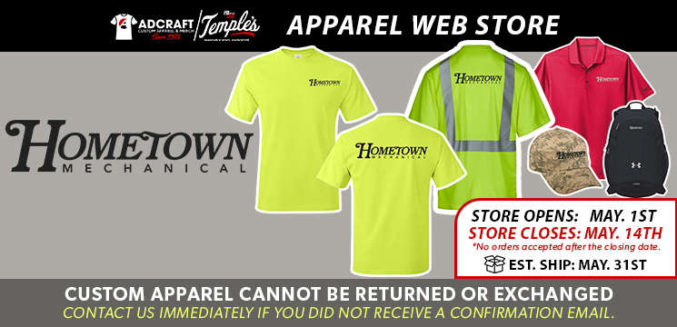 Read more about the article Hometown Mechanical Spring 2023 Employee Apparel