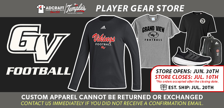 Read more about the article Grand View Football Player Gear 2023