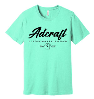 Adcraft Bella and Canvas Unisex Heather CVC Short Sleeve Tee-Heather Mint