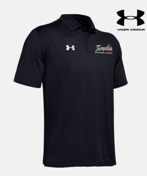 Temple’s Sporting Goods Under Armour Team 4-Way Stretch Performance Polo-Black