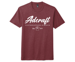 Adcraft District Perfect Triblend Short Sleeve Tee-Maroon Frost