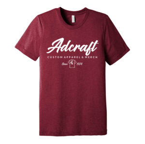 Adcraft Bella and Canvas Unisex Triblend Short Sleeve Tee-Cardinal