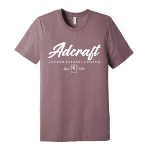 Adcraft Bella and Canvas Unisex Triblend Short Sleeve Tee-Orchid