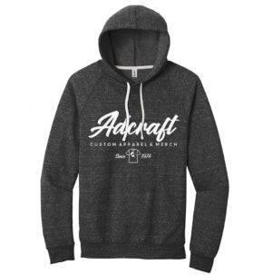 Adcraft Jerzees Snow Heather French Terry Raglan Hoodie-Black