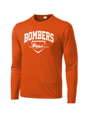 Barnstormer Bombers Sport Tek Men Long Sleeve PosiCharge Competitor Tee-Deep Orange