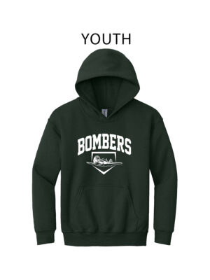 Barnstormer Bombers Youth Basic Hooded Sweatshirt-Forest