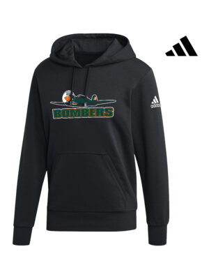 Barnstormer Bombers Adidas Unisex Fleece Hooded Sweatshirt – Black