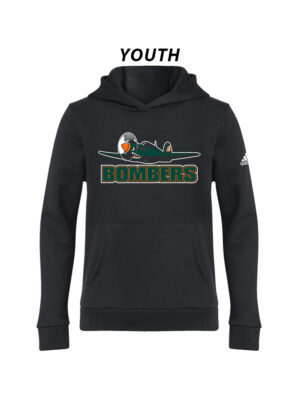 Barnstormer Bombers Adidas Fleece YOUTH Unisex Hooded Sweatshirt-Black