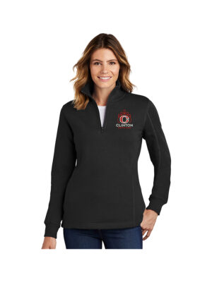 CHS Bowling Ladies 1/4 Zip Sweatshirt Black
