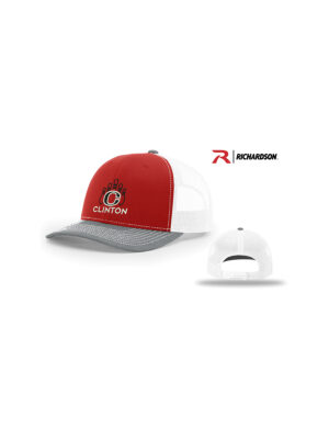 CHS Bowling Richardson Pro Mesh Adjustable Trucker Cap-Red/White/Heather Grey