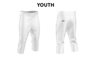 Trojan BB Team Rawlings  Launch Knicker Pant White with Dark Green Braid (OP4 – 3/8″) YOUTH