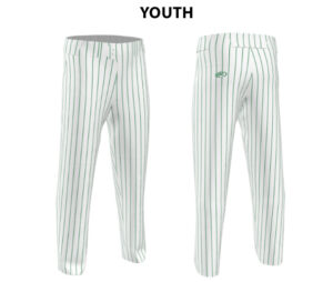 Trojan BB Team Rawlings Sublimated Semi-Relaxed Pant w/Finished Hem-150 Cloth-White/DKG Pinstripe YOUTH