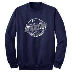 Spartans Volleyball Unisex Basic Crew Sweatshirt-Navy