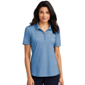 RV Physical Therapy Port Authority Ladies Fine Pique Blend Polo-Aegean Blue Heather
