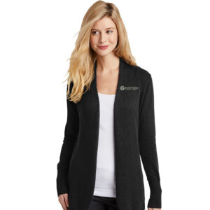 RV Physical Therapy Port Authority Ladies Open Front Cardigan Sweater-Black