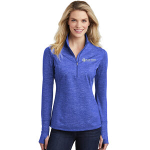 RV Physical Therapy  Sport-Wick Stretch Reflective Heather 1/2 Zip Pullover-Royal