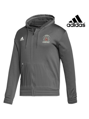 Hawks Basketball Adidas Team Issue Men Full Zip Hoodie NEW/Grey