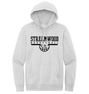 Streamwood Basketball Unisex Premium Fleece Hoodie-White Smoke
