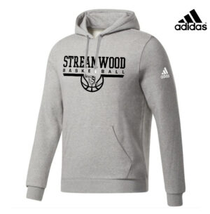 Streamwood Basketball Adidas Unisex Fleece Hooded Sweatshirt – Medium Grey