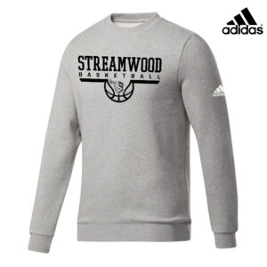 Streamwood Basketball Adidas Fleece Unisex Crew-Medium Grey