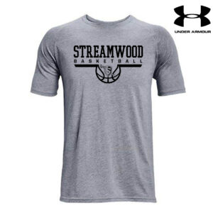 Streamwood Basketball Under Armour Cotton Blend Tee-Steel Grey