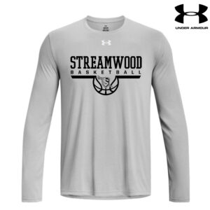 Streamwood Basketball Under Armour Team Tech Long Sleeve Tee-Mod Grey