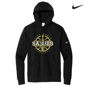 Streamwood Basketball Men Nike Club Fleece Sleeve Swoosh Pullover Hoodie-Black