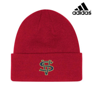 SV Christian Academy Adidas Cuffed Knit Beanie-Red
