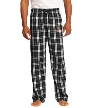 Valley Tigers Soccer Men Flannel Plaid Pant-Black/White