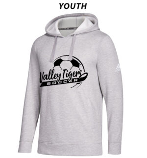 Valley Tigers Soccer Adidas YOUTH Fleece Hooded Sweatshirt-Grey