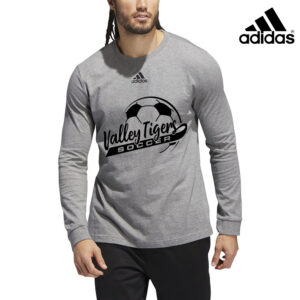 Valley Tigers Soccer Adidas Unisex Fresh Bos Amplifier Cotton Long Sleeve Tee-Grey Heather