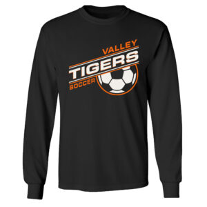 Valley Tigers Soccer Unisex Basic Long Sleeve Tee-Black
