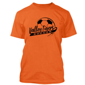 Valley Tigers Soccer Unisex Basic Short Sleeve Tee-Orange