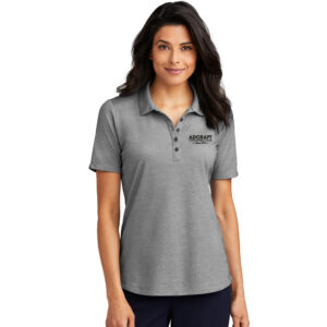 Adcraft Port Authority Ladies Fine Pique Blend Polo-Charcoal Heather