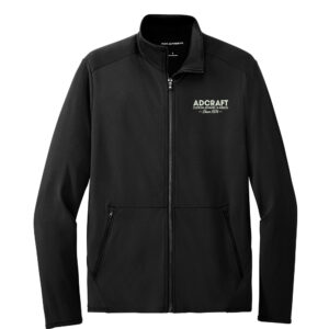 Adcraft Port Authority Men Accord Stretch Fleece Full Zip-Black