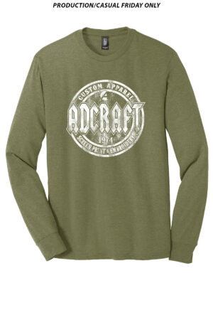 Adcraft Unisex Perfect Triblend Long Sleeve Tee-Military Green Frost