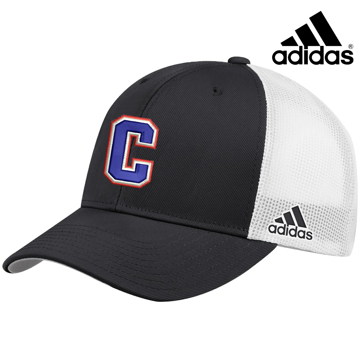 Camanche Adidas Structured Adjustable Mesh Back CapBlack/White