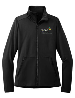 CPO Port Authority Ladies Accord Stretch Fleece Full Zip-Black