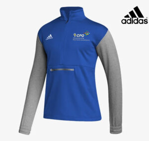 CPO Adidas Men Team Issue 1/4 Zip Pullover NEW-Royal/ Grey Heather