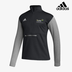 CPO Adidas Men Team Issue 1/4 Zip Pullover-Black/Grey Heather