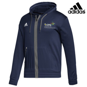 CPO Adidas Men Team Issue Full Zip Performance Jacket-Navy/Grey