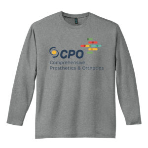 CPO District Unisex Perfect Weight Long Sleeve Tee-Heathered Steel