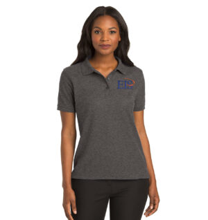 Eagle Integrated Services Port Authority Ladies Silk Touch Polo-Charcoal Heather Grey