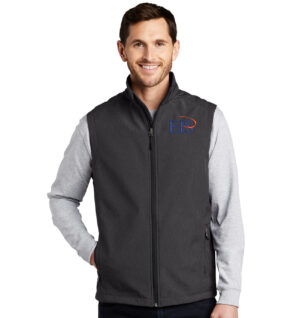 Eagle Integrated Services Port Authority Core Soft Shell Vest-Black/Charcoal Heather