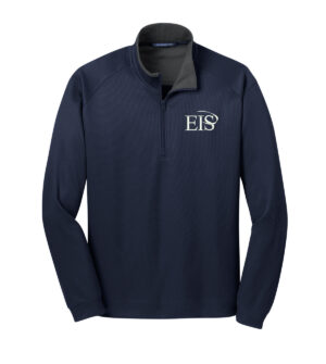 Eagle Integrated Services  Port Authority Men Texture 1/4 Zip Pullover-Navy/Iron Grey
