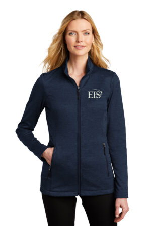 Eagle Integrated Services Port Authority Ladies Collective Striated Fleece Jacket-River Blue Navy Heather